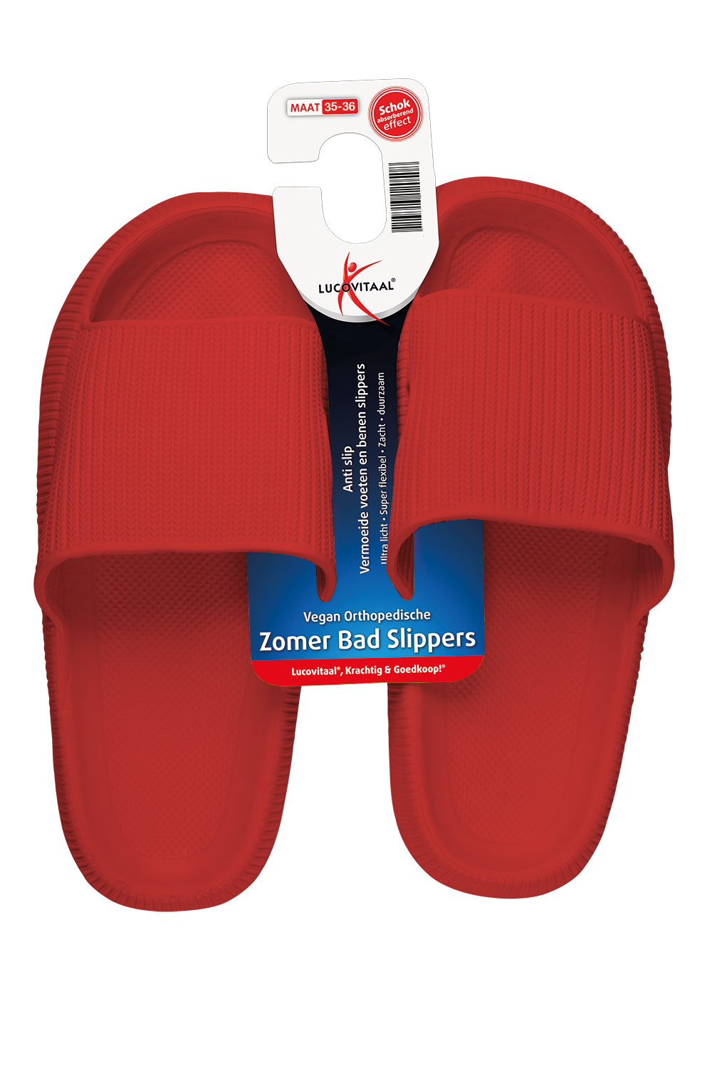 Zomer Badslipper 35-36 Rood (1 paar)