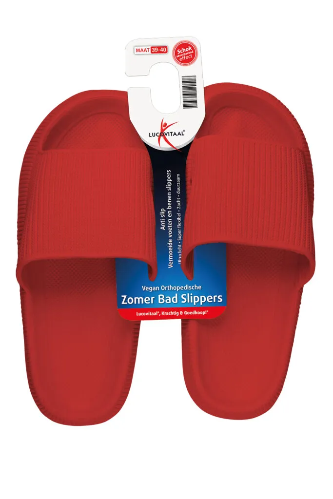 Zomer Badslipper 39-40 Rood (1 paar)