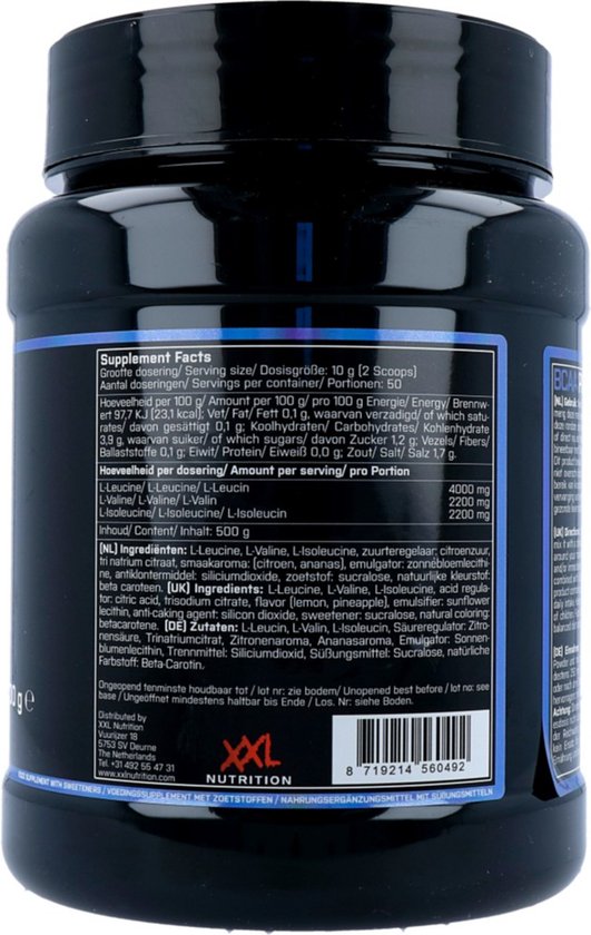 XXL Nutrition Bcaa Poeder Tropical (500 gr)