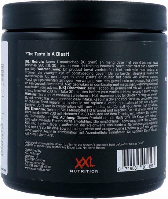 XXL Nutrition Blast Pre Workout Decafe Fruit Punch (300 gr)