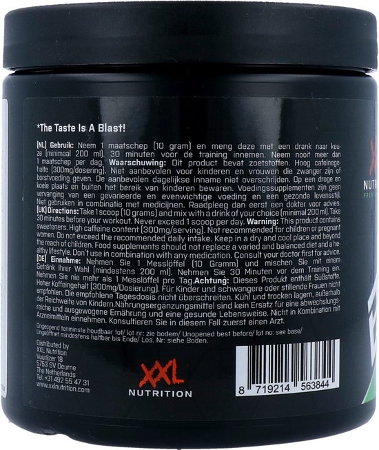 XXL Nutrition Blast Pre Workout green Apple (300 gr)
