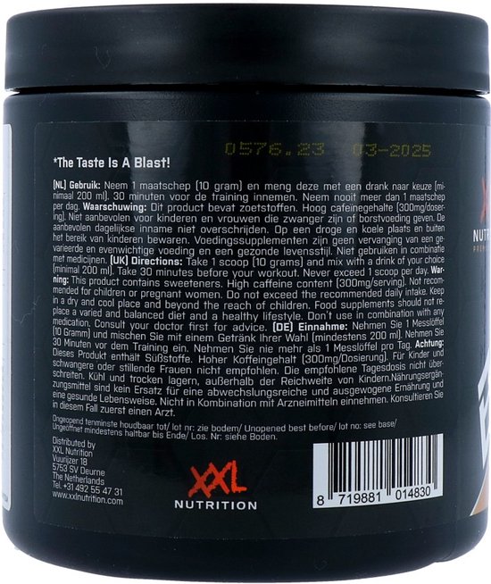 XXL Nutrition Blast Pre Workout Melon (300 gr)