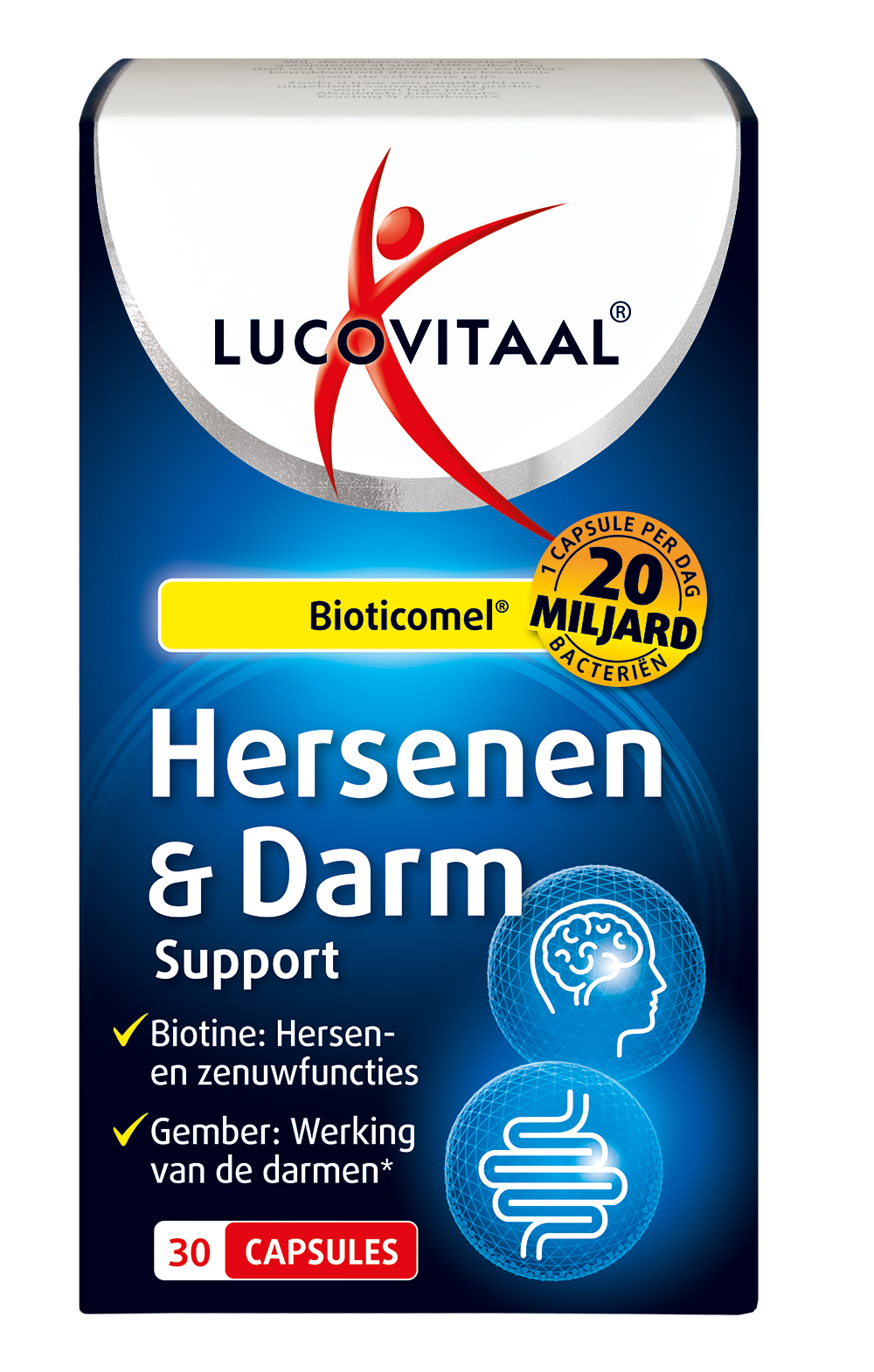 Lucovitaal Hersenen & Darm Support Bioticomel (30 capsules)