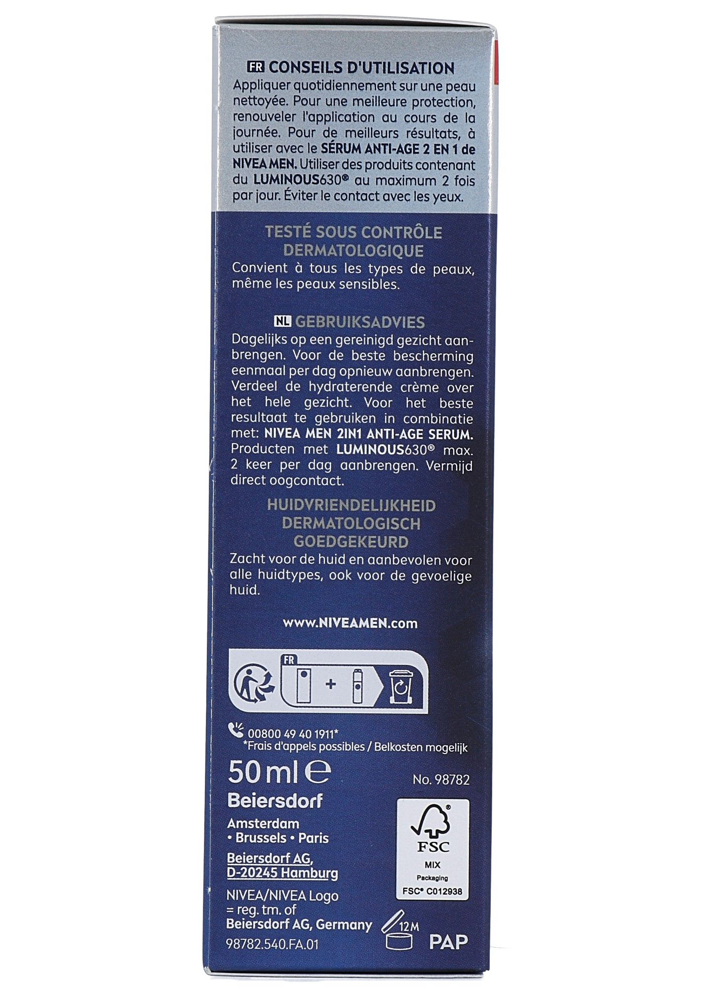 Nivea Luminous 360 Men Moisturizer SPF30 (50 ml) - image 3