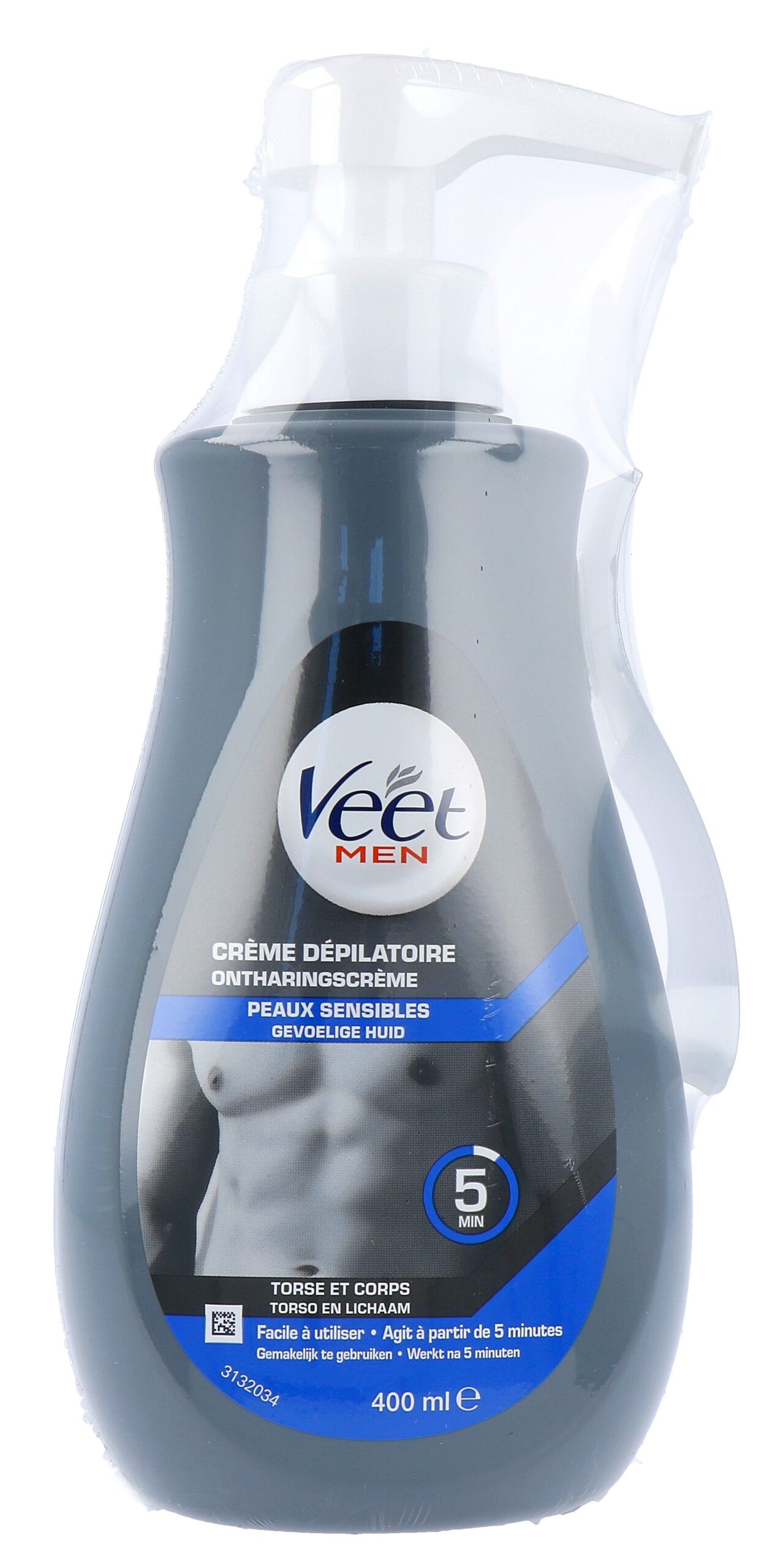 Veet Men Ontharingscrème Pomp (400 ml)