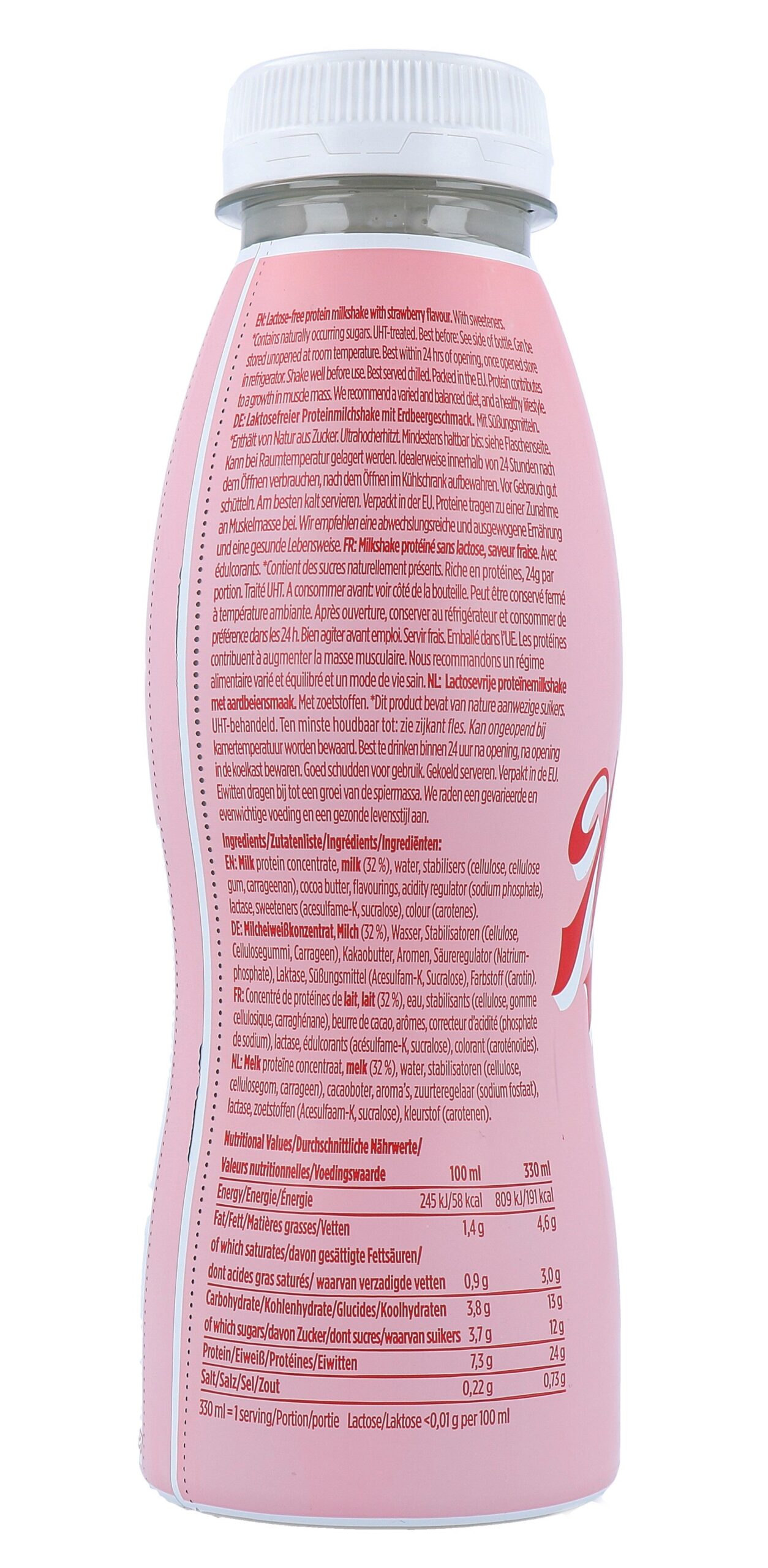 Barebells Milkshake Aardbei (330 ml) - image 2