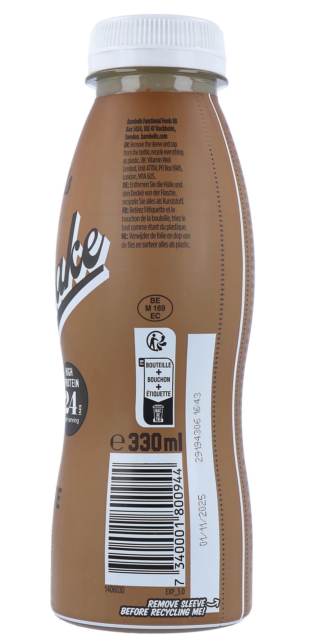 Barebells Milkshake Chocolade (330 ml)