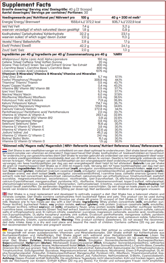 XXL Nutrition Diet Shake Vanille (480 gr)
