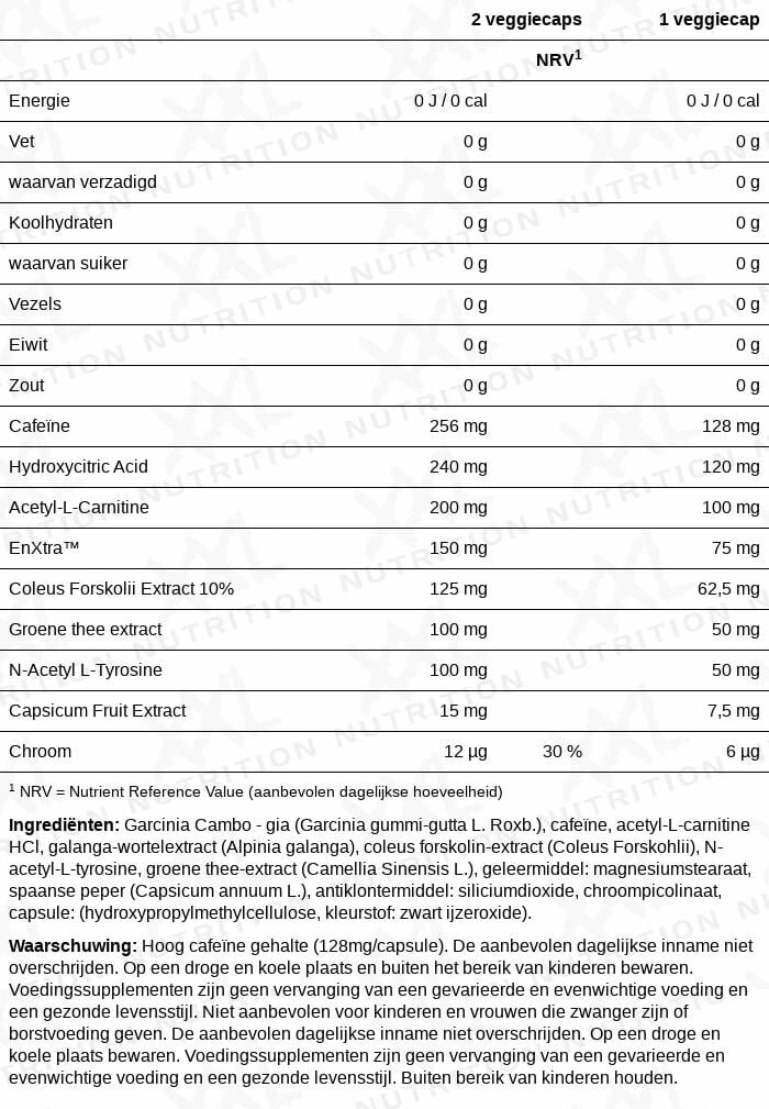 XXL Nutrition Fat Metabolic Support Black Edition (120 Vega Capsules)