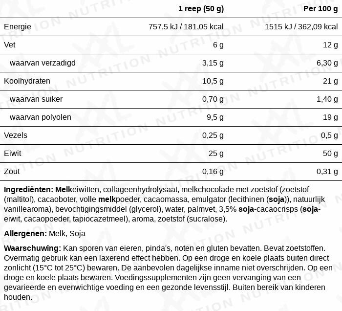 XXL Nutrition High Proteine Bar Cookies & Cream (50 gr)