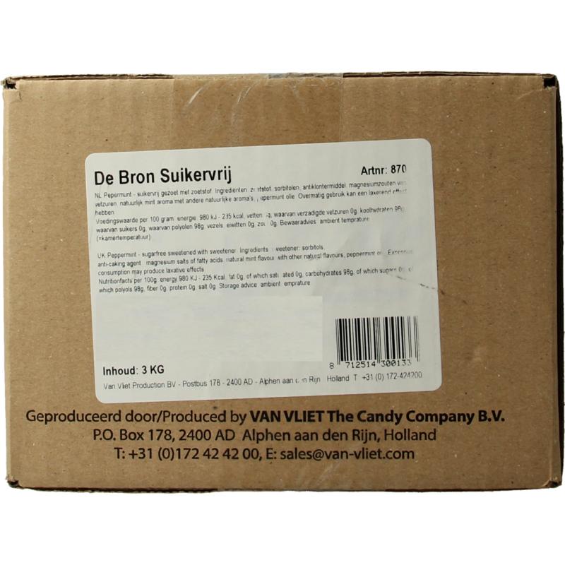 De Bron Pepermunt Suikervrij (3000 gr)