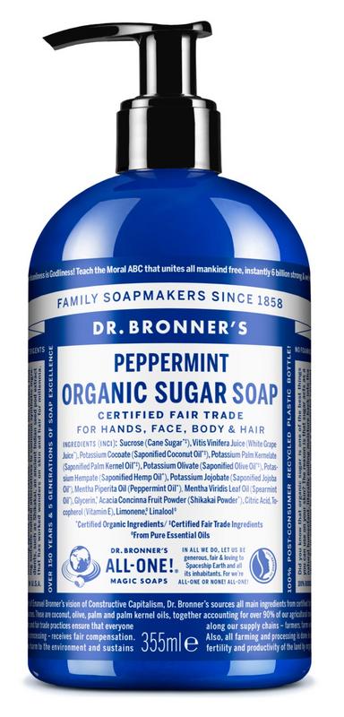 Dr Bronner's Shikakai Zeep Pepermunt (355 ml)