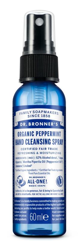 Dr Bronner's Handspray Pepermunt (60 ml)