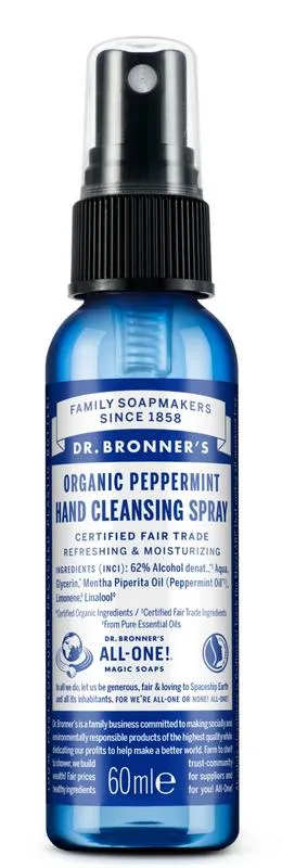 Dr Bronner's Handspray Pepermunt (60 ml)