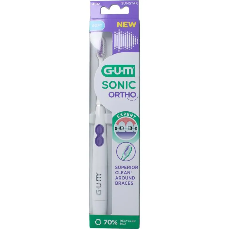 GUM Sonic Ortho Batterij Tandenborstel (1 stuk)