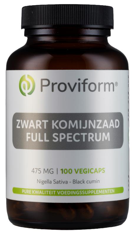 Proviform Zwart Komijnzaad Full Spectrum 475Mg (Black Cumin) (100 vega capsules)