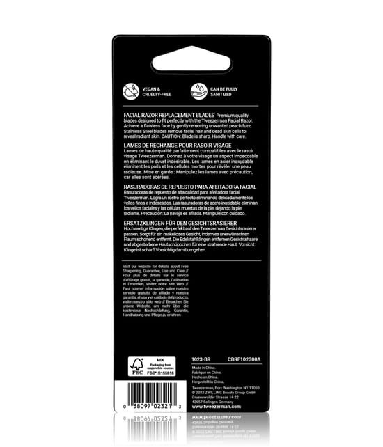 Tweezerman Facial Razor Replace Blades (4 stuks)