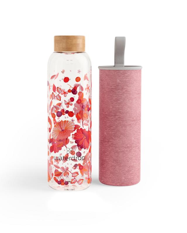 Waterdrop Glazen Drinkfles Relax 600Ml (1 stuk)