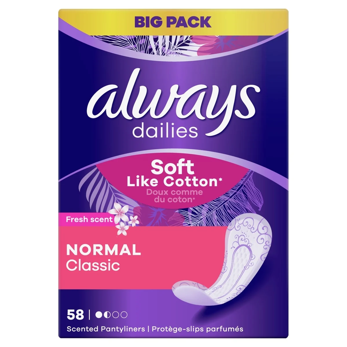 Always Dailies Soft Like Cotton Normal Classic (58 stuks)