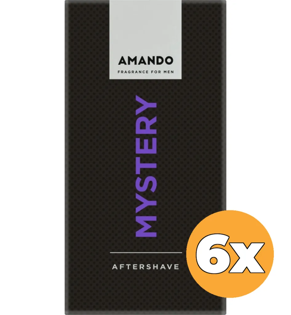 6x Amando Mystery Aftershave (100 ml)