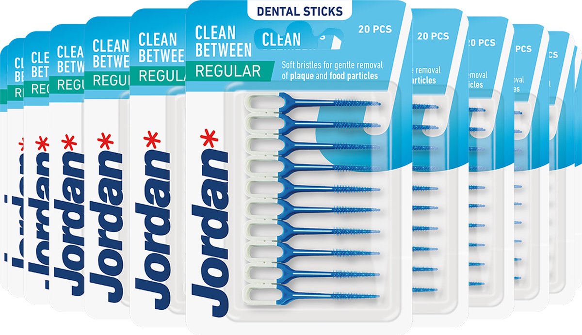 12x Jordan Dental Sticks Clean Between Regular (40 stuks)