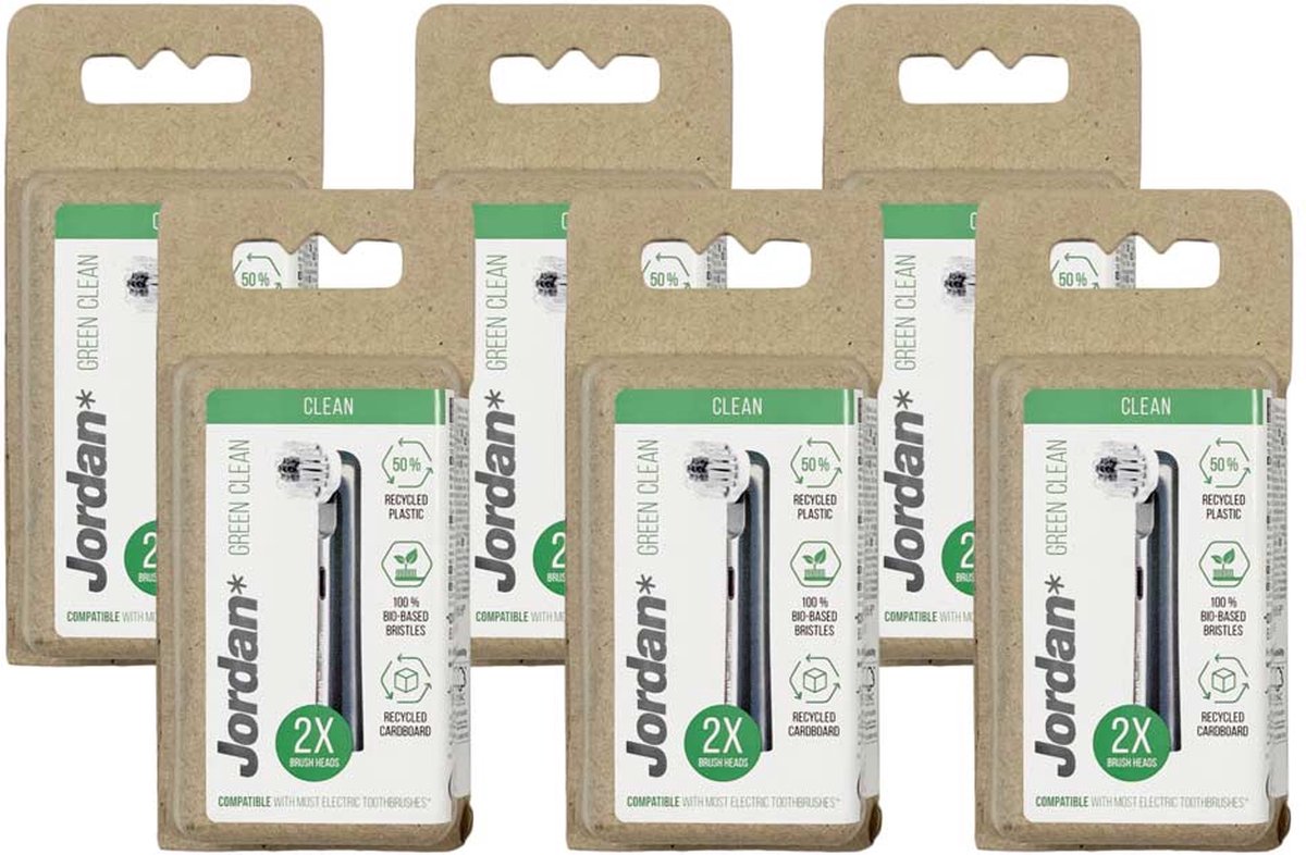 6x Jordan Green clean opzetborstel (2 stuks)