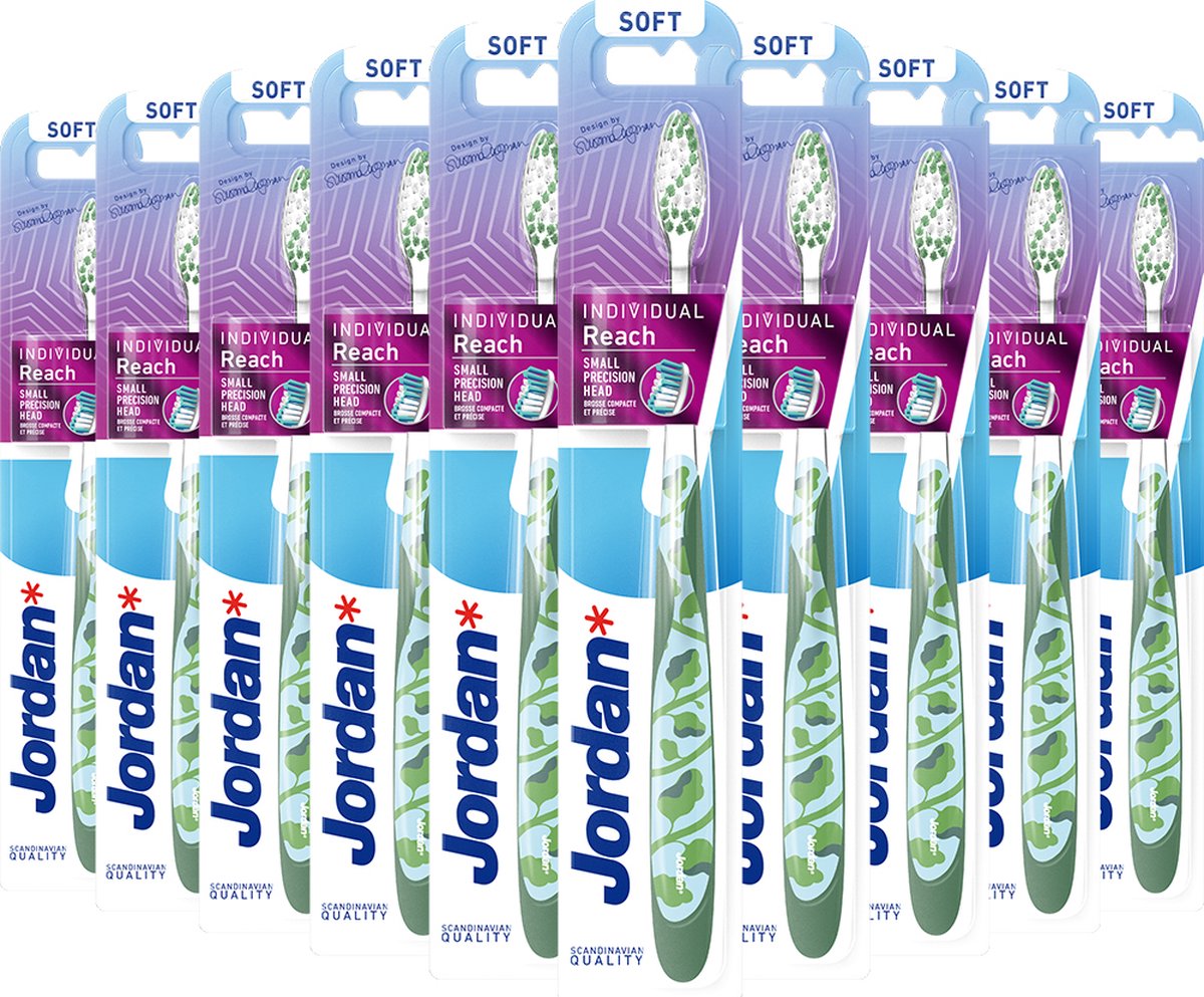 10x Jordan Tandenborstel Individual Reach Soft (1 stuk)
