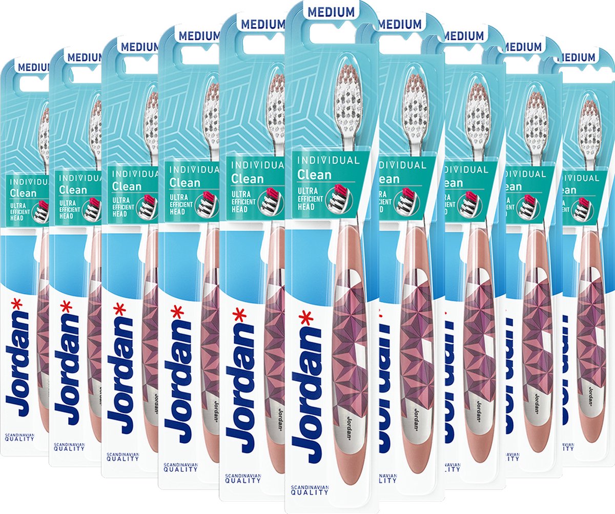 10x Jordan Tandenborstel Individual Clean Medium (1 stuk)