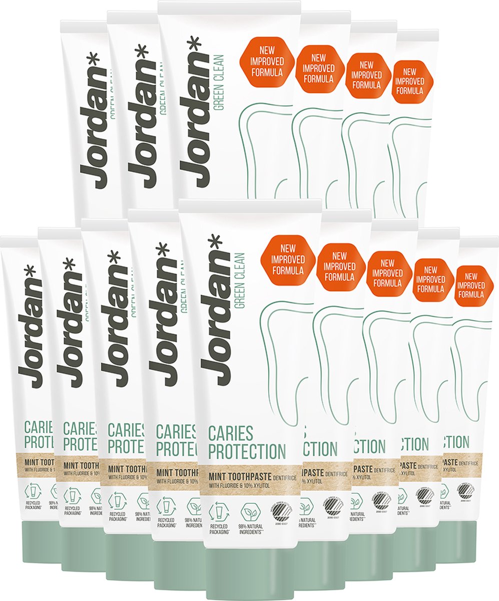 15x Jordan Tandpastagreen Clean Cavity Protection (75 ml)