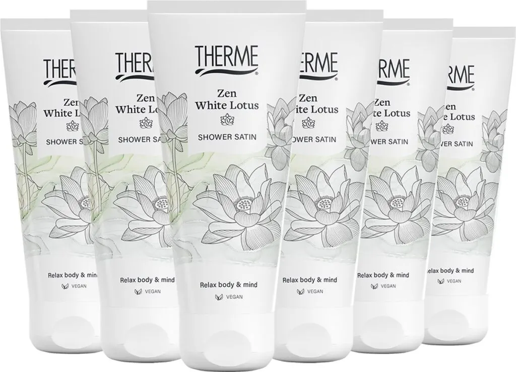 6x Therme Zen white lotus shower (200 ml)
