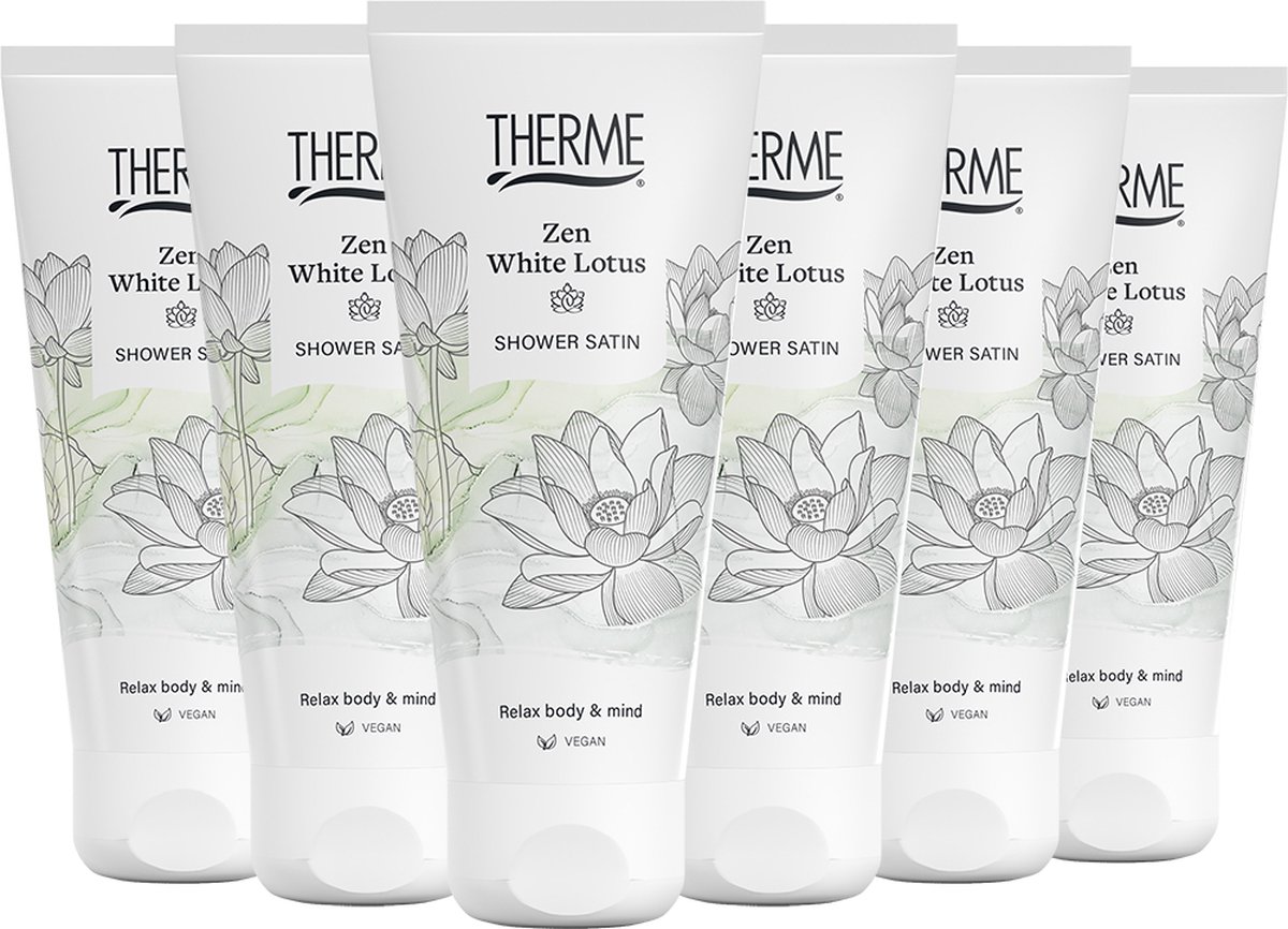 6x Therme Zen white lotus shower (200 ml)