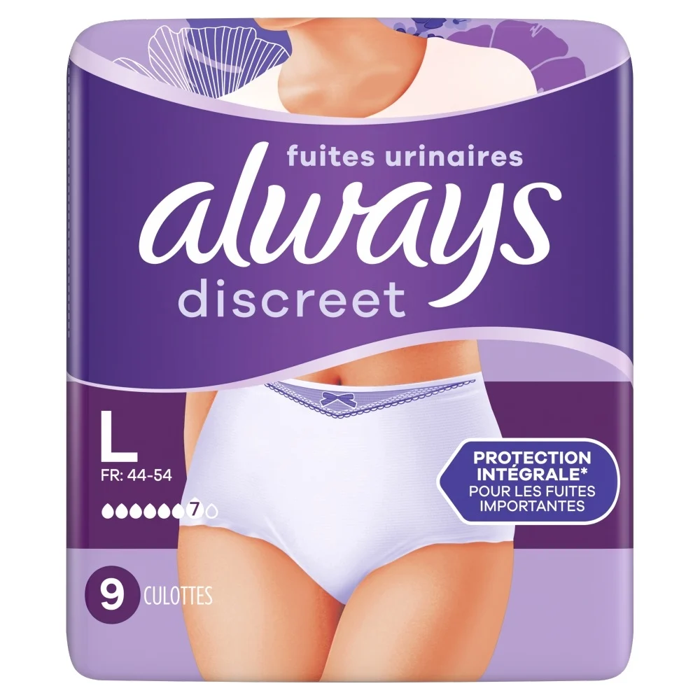 Always Discreet Broekje Maat L Hoge Taille (9 stuks)