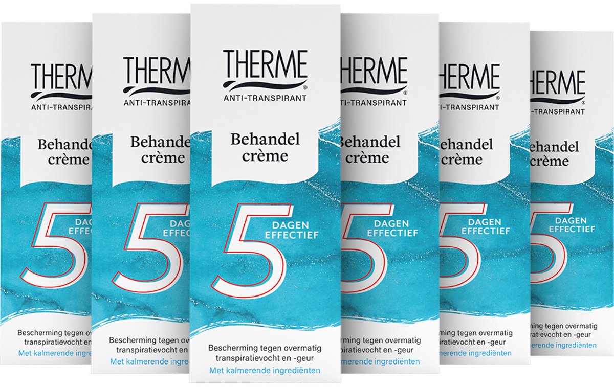 6x Therme Behandel Anti-transpirant Cream (50 ml)