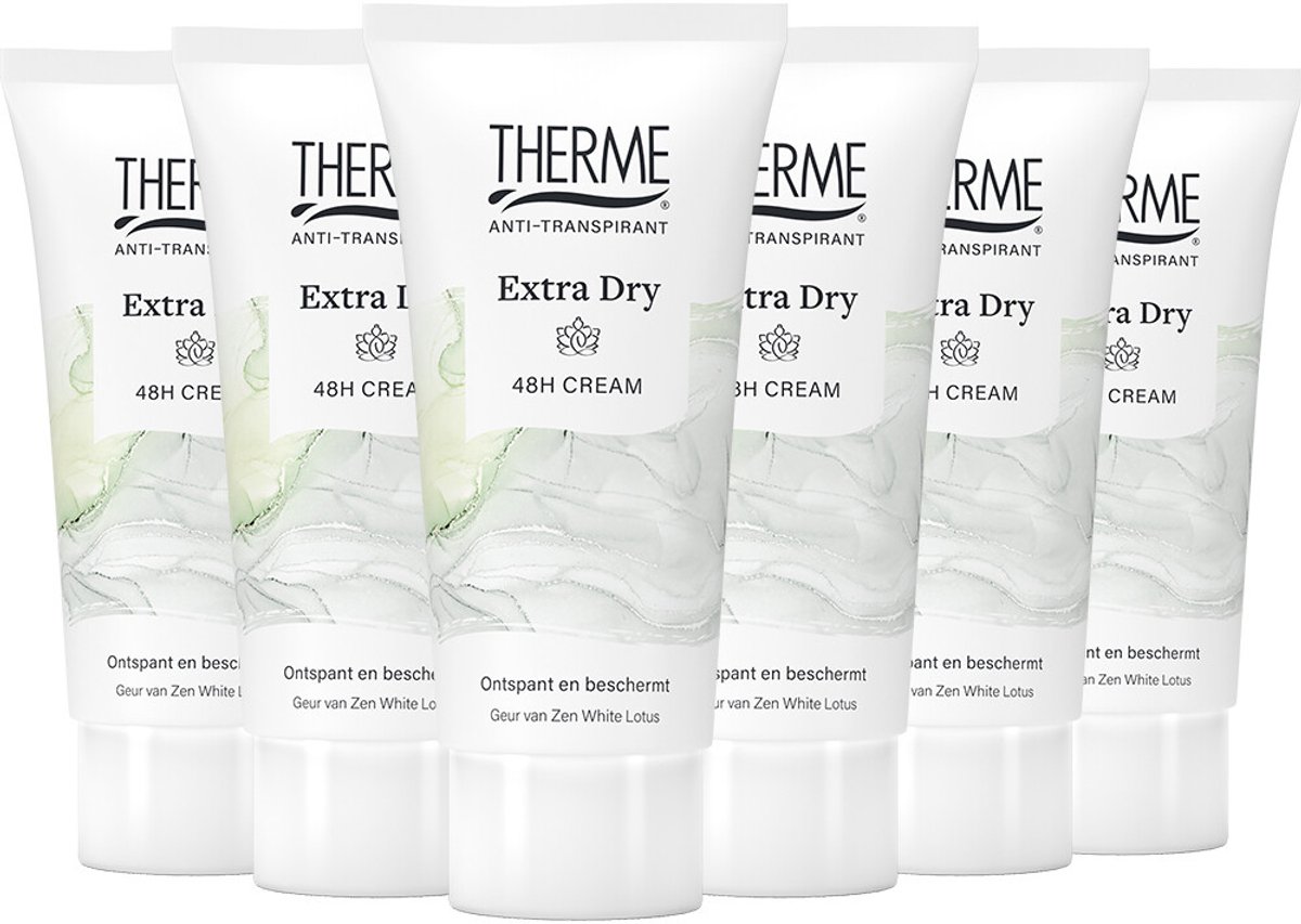 6x Therme Extra Dry Anti-transpirant Cream (60 ml)