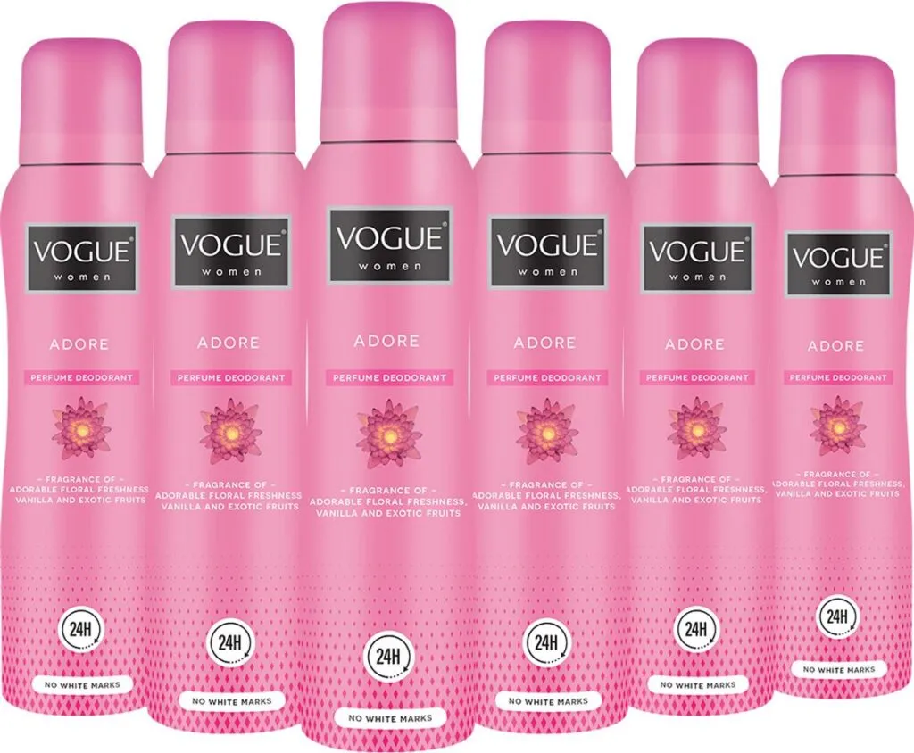 6x Vogue Women Adore Parfum Deodorant (150 ml)