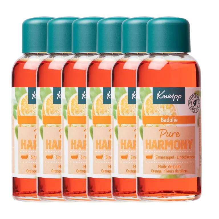 6x Kneipp Badolie oranje lindebloesem pure harmony (100 ml)