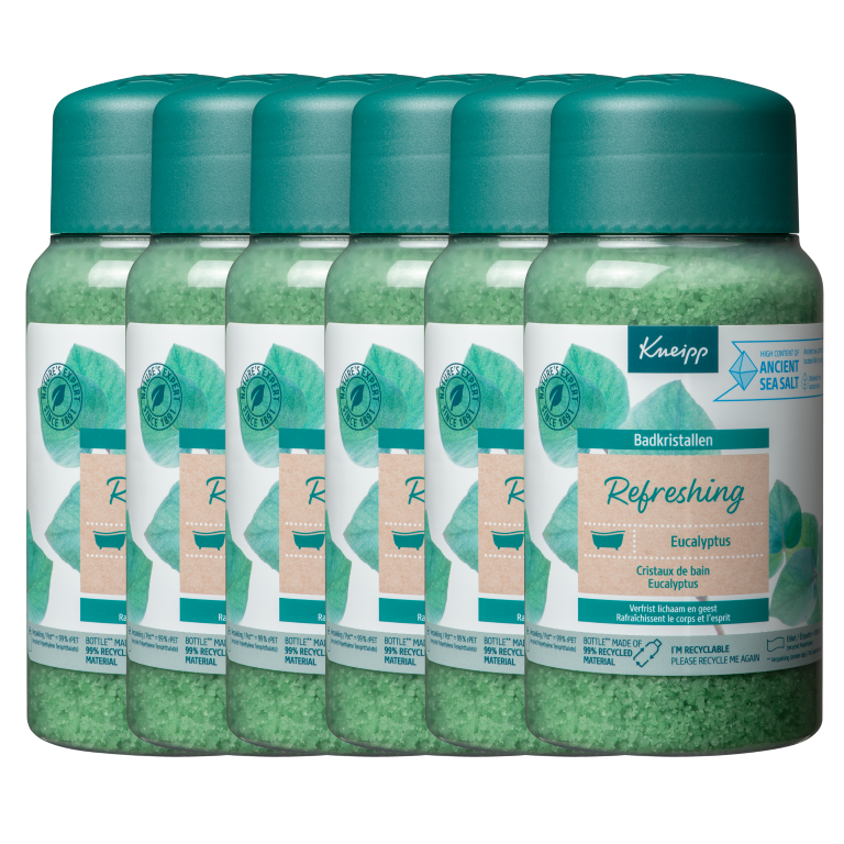 6x Kneipp Badkristal refreshing (600 gr)