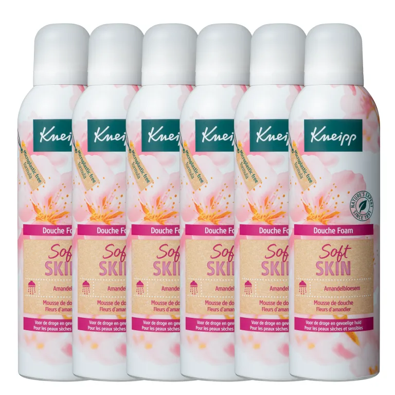 6x Kneipp Douche foam soft skin (200 ml)