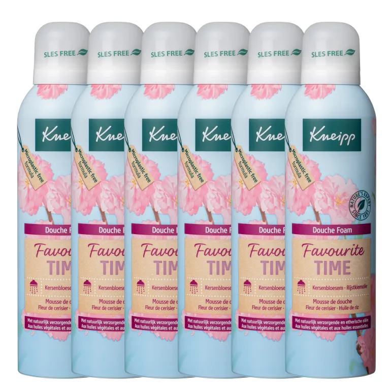 6x Kneipp Douchefoam favourite time (200 ml)