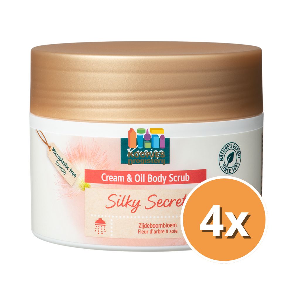 4x Kneipp Cream & oil body scrub silky secret (200 ml)