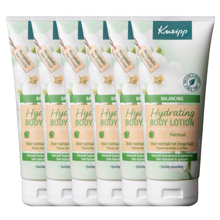 6x Kneipp Bodylotion balancing patchouli (200 ml)