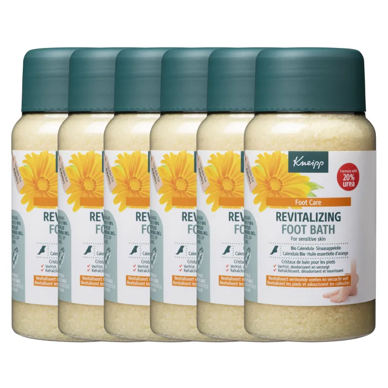 6x Kneipp Voetbadkristal vitalizing calendula sinaasappel (600 gr)