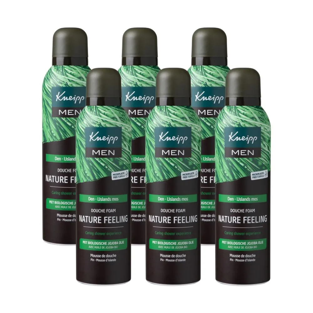 6x Kneipp Douche Foam Men Nature Feeling (200 ml)