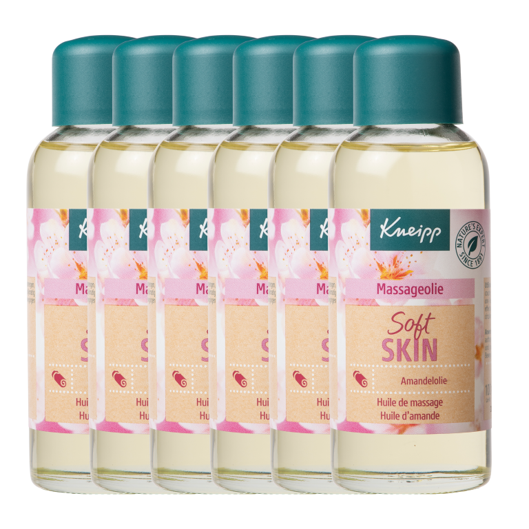 6x Kneipp Massageolie soft skin amandelbloesem (100 ml)