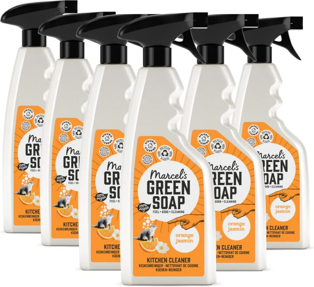 6x Marcel's Green Soap Keukenreiniger spray Sinaasappel & Jasmijn (500 ml)