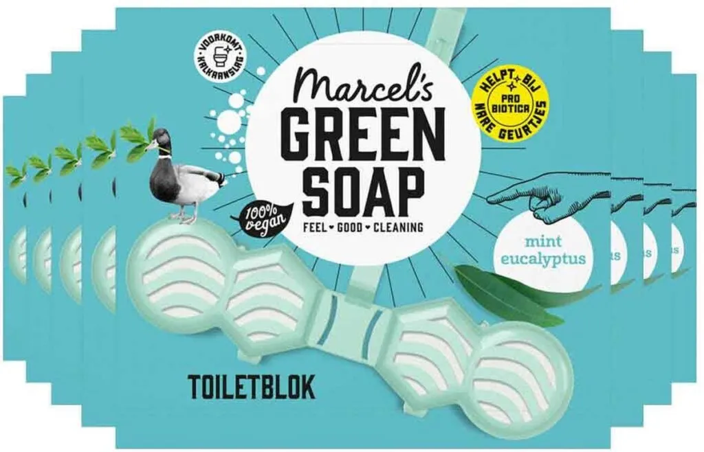 8x Marcel's Green Soap Toiletblok Munt & Eucalyptus (35 gr)