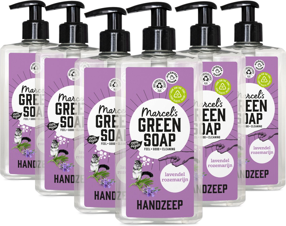 6x Marcel's Green Soap Handzeep lavender & rosemary (500 ml)