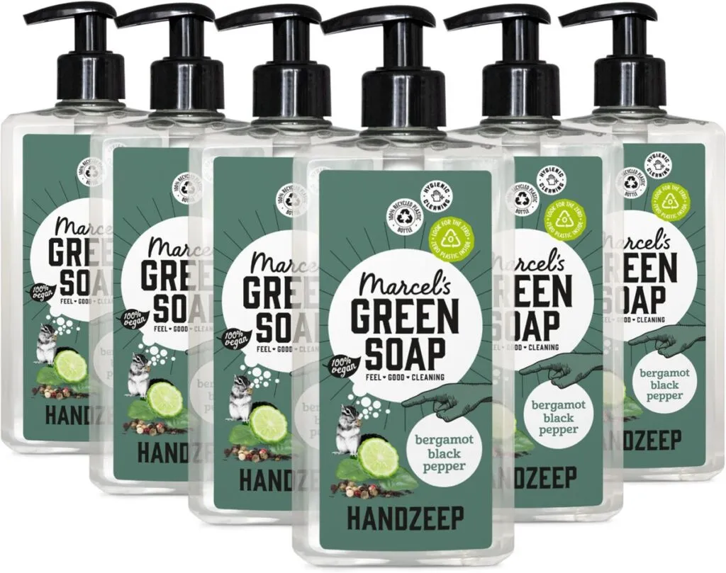 6x Marcel's Green Soap Handzeep Bergamot & Black Pepper (500 ml)