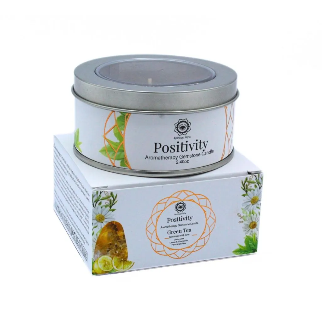 Green Tree Gemstone Candle Positivity Green Tea (70 gr)
