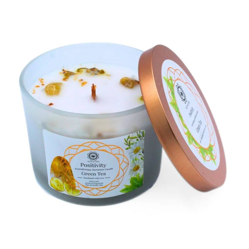 Green Tree Gemstone Candle Positivity Green Tea (256 gr)